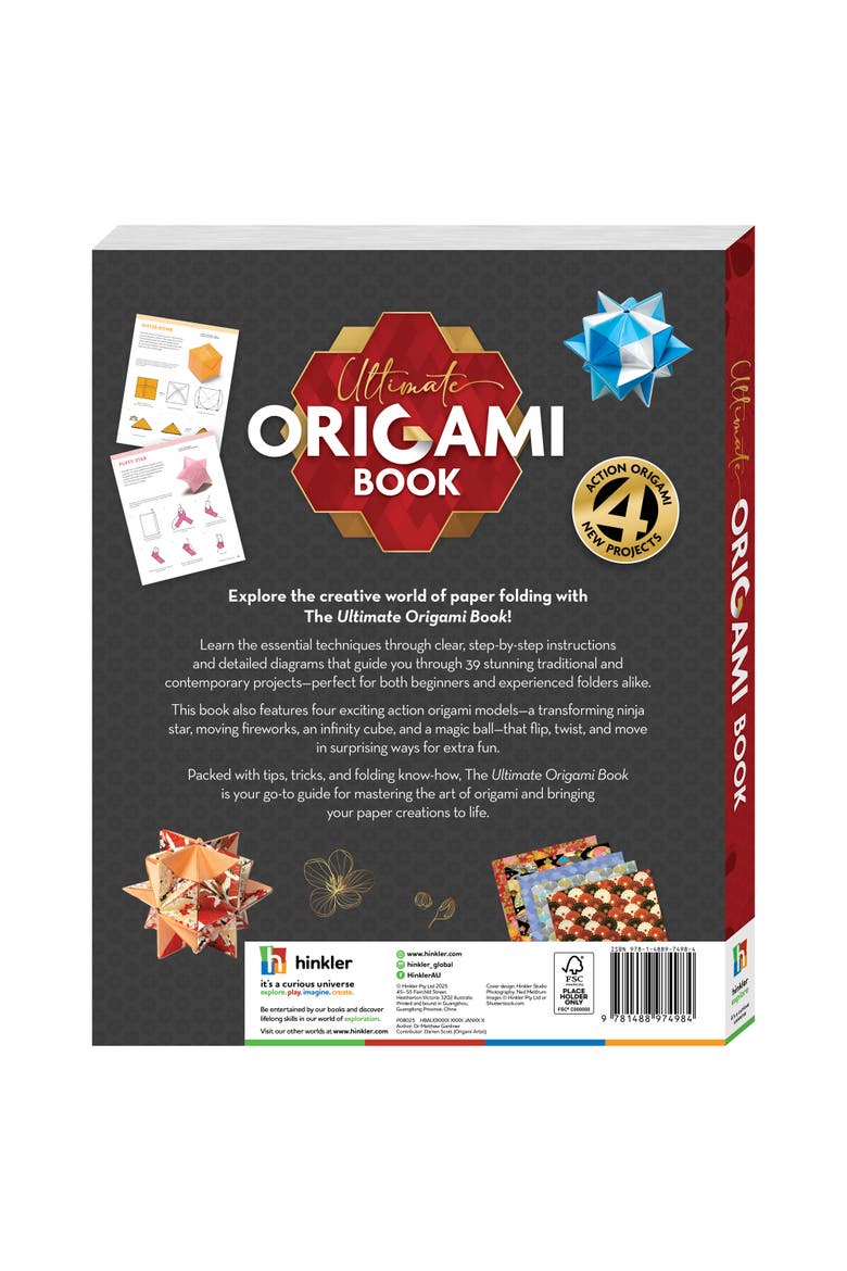 The Ultimate Origami Book, 352 Pages Guide, 39 Step by Step Projects, Alternate, color, Multicolored