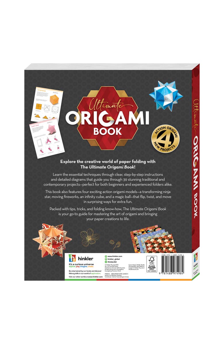 Hinkler Pty Ltd The Ultimate Origami Book, 352 Pages Guide, 39 Step by Step Projects, Alternate, color, Multicolored