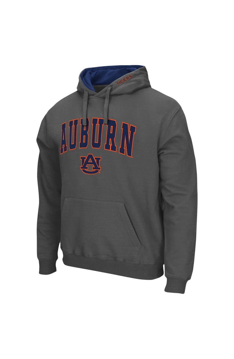 COLOSSEUM Men's Colosseum Charcoal Auburn Tigers Arch & Logo 3.0 Pullover Hoodie, Alternate, color, Charcoal