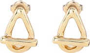 UNODE50 Drop Oval Link Shaped Earrings