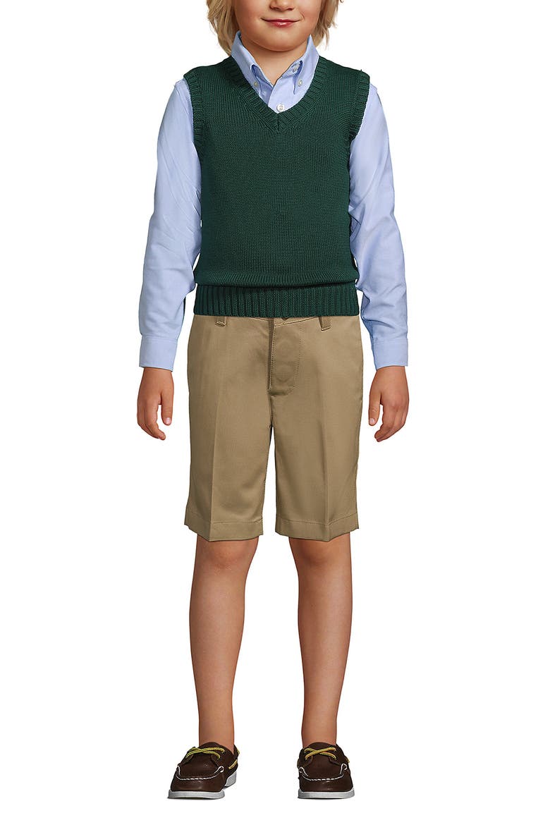 School Uniform Kids Cotton Modal Sweater Vest, Alternate, color, Evergreen