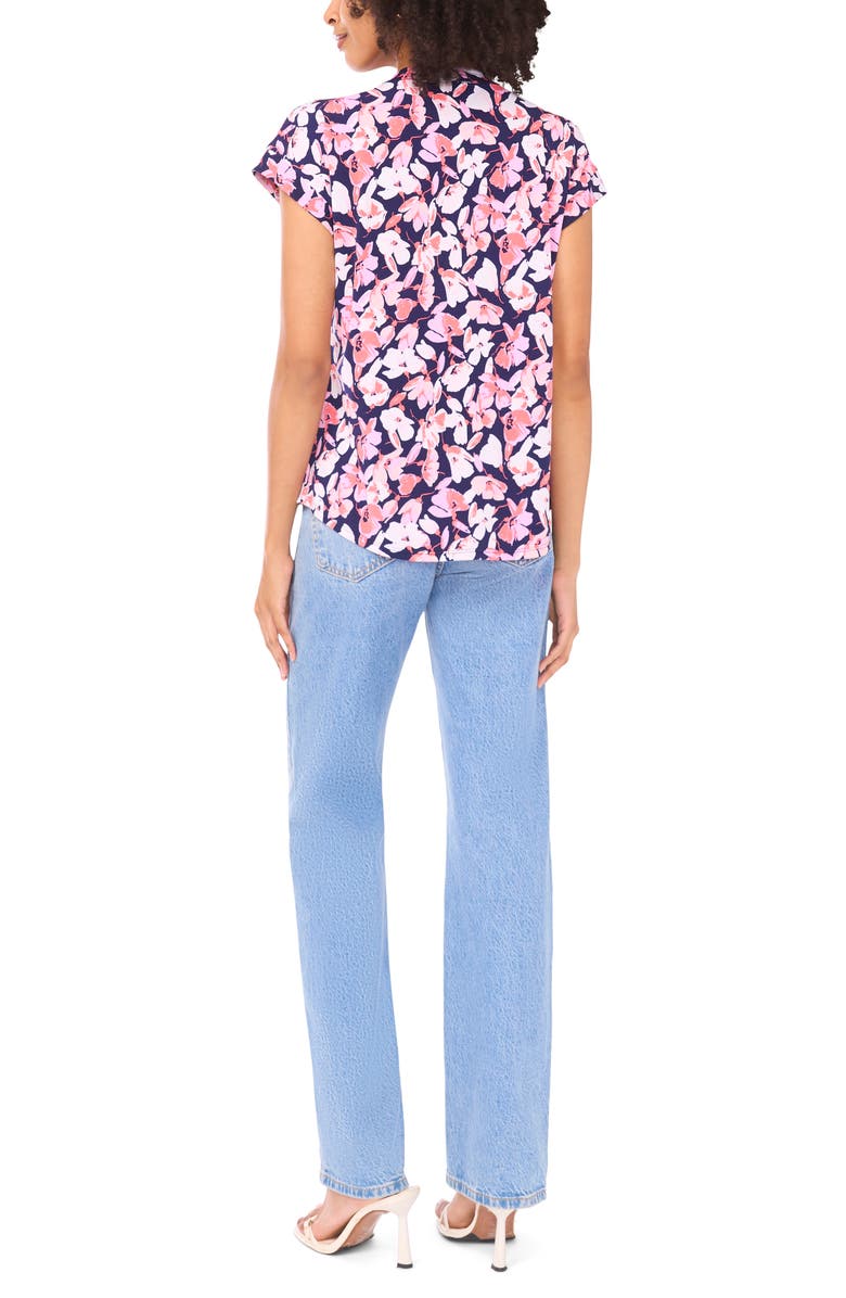 Vince Camuto Floral Top, Alternate, color, Classic Navy