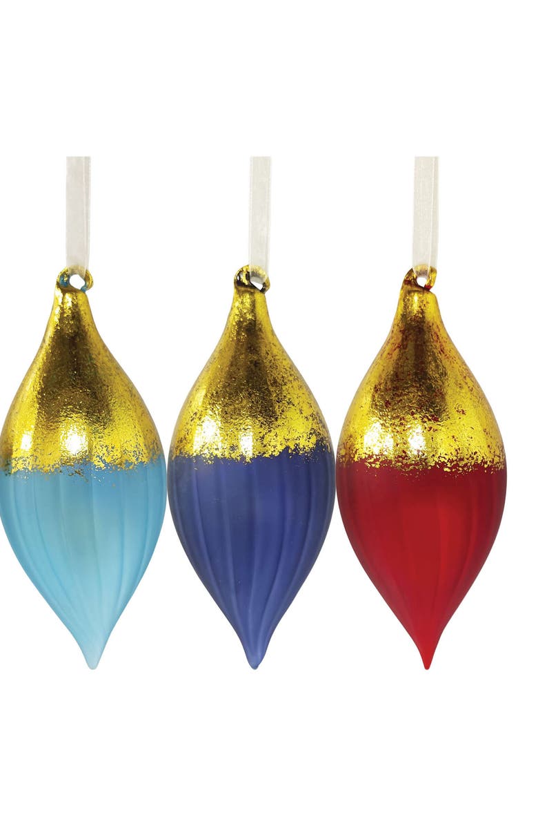 carol & frank Boho Gold and Color Ornaments Set of 6, Alternate, color, Gold