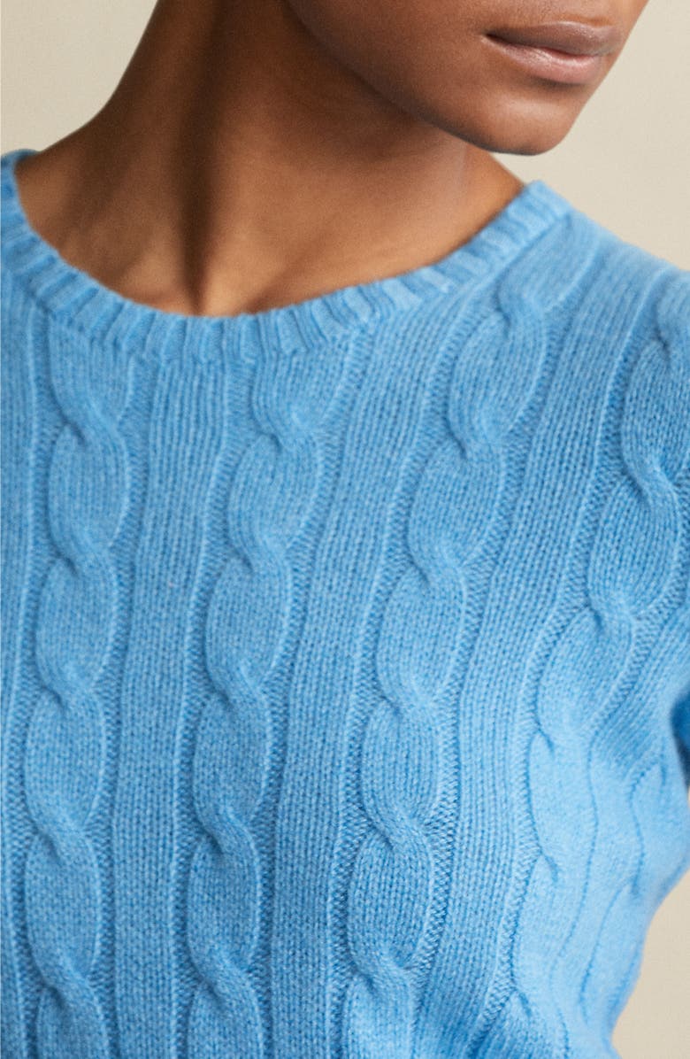 Polo Ralph Lauren Julianna Cable Knit Cashmere Sweater, Alternate, color, 