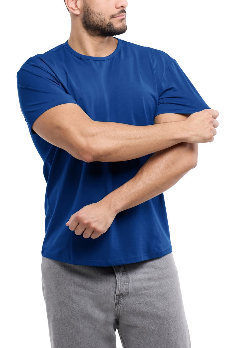 Flex Crewneck T-Shirt, Alternate, color, TRUE BLUE