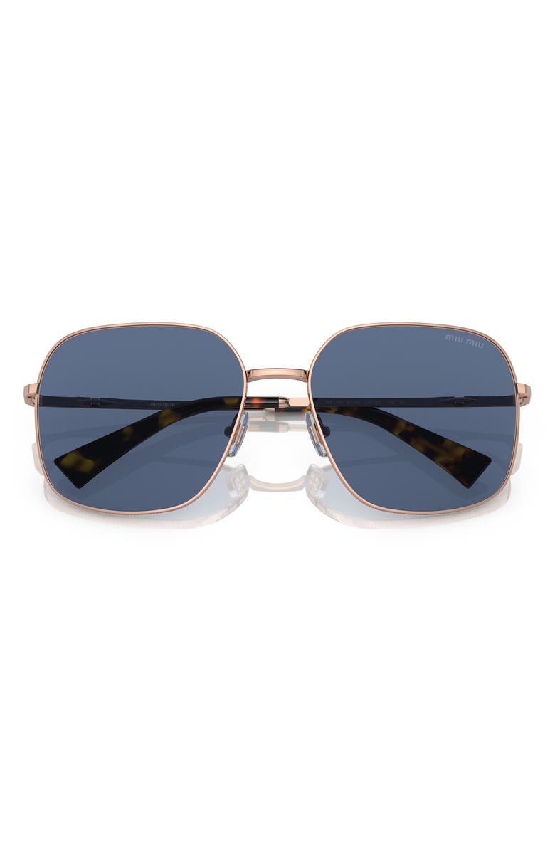Miu Miu 61mm Polarized Square Sunglasses, Alternate, color,