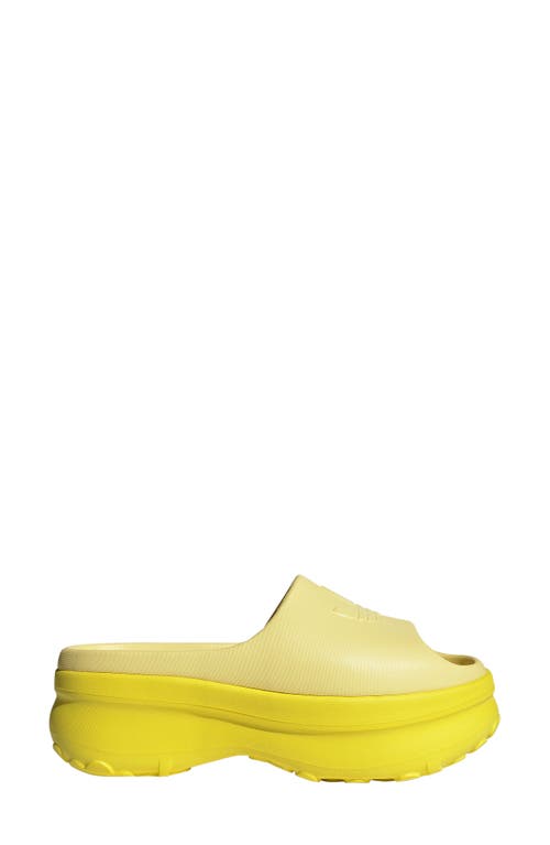 Adidas Originals Adidas Adifom Stan Smith Platform Slide In Powder Yellow/sulfur/yellow