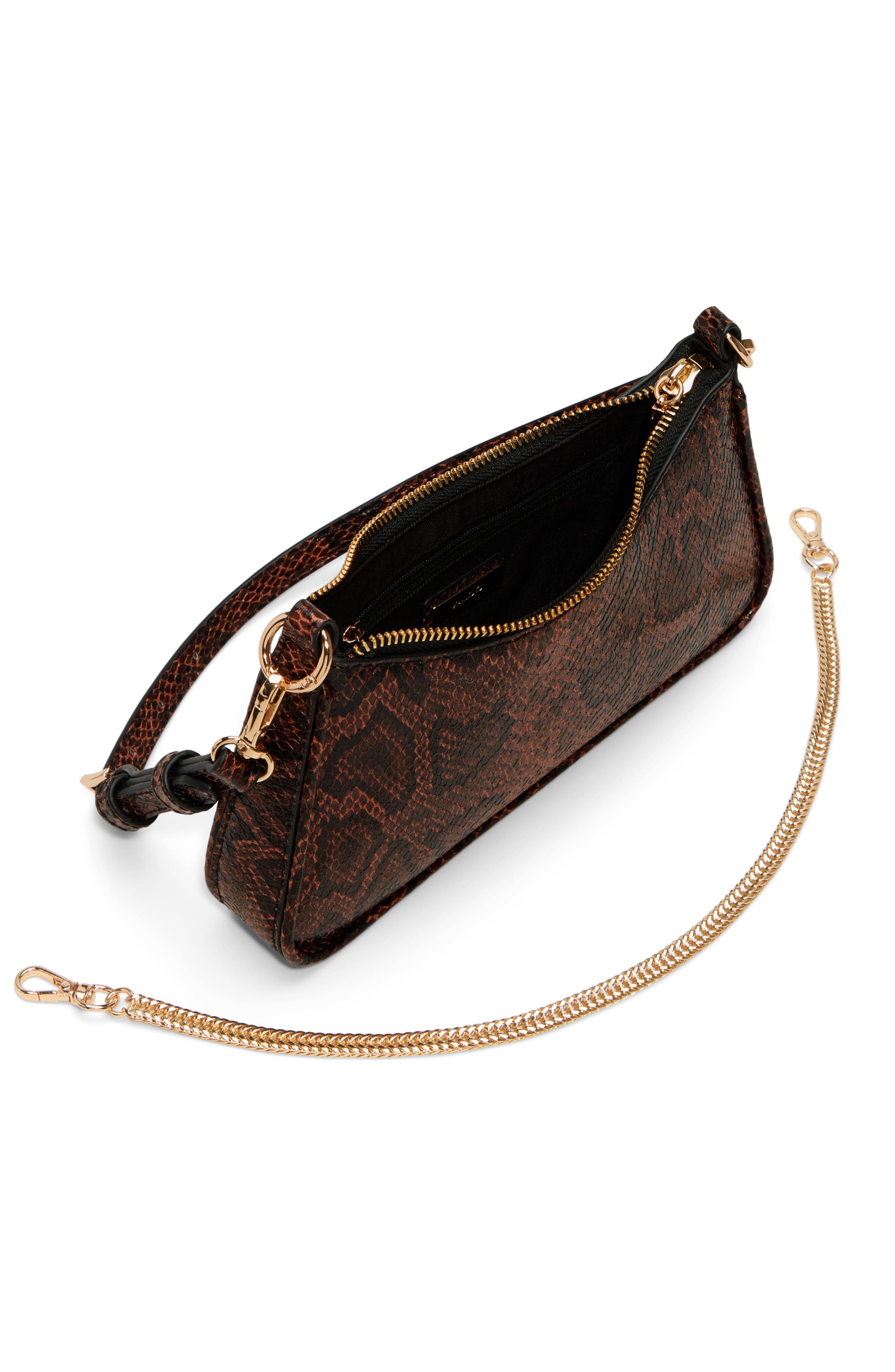 Jainniee Faux Leather Shoulder Bag, Alternate, color, BROWN MULTI