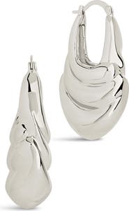 Sterling Forever Manon Hoop Earrings