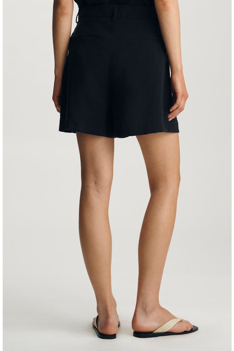 Pleated Luxe Touch Shorts, Alternate, color, BLACK