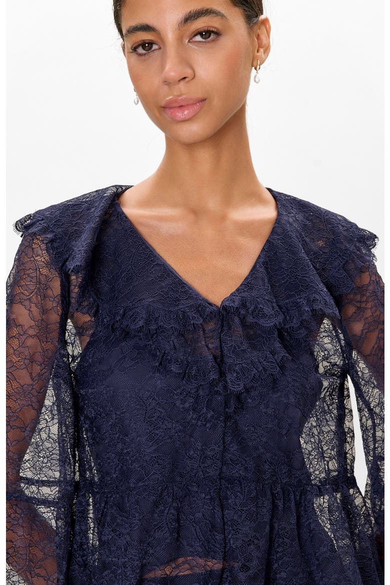 Skye Lace Top, Alternate, color, Maritime Blue