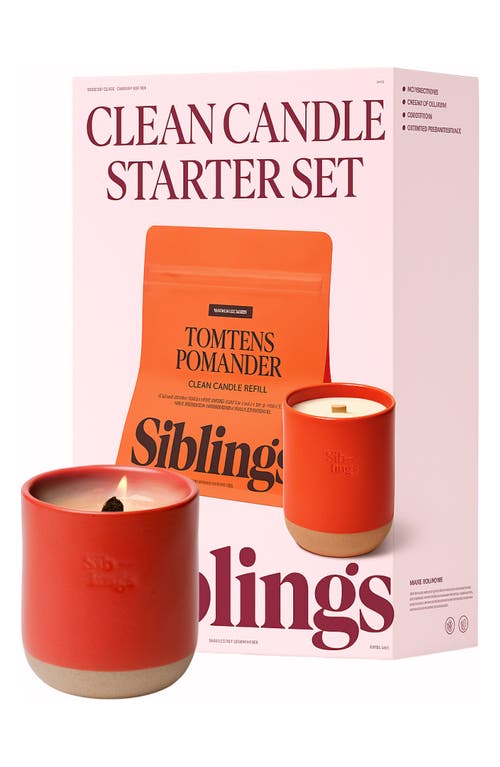 Siblings Tomtens Pomander Clean Candle Starter Set In Orange