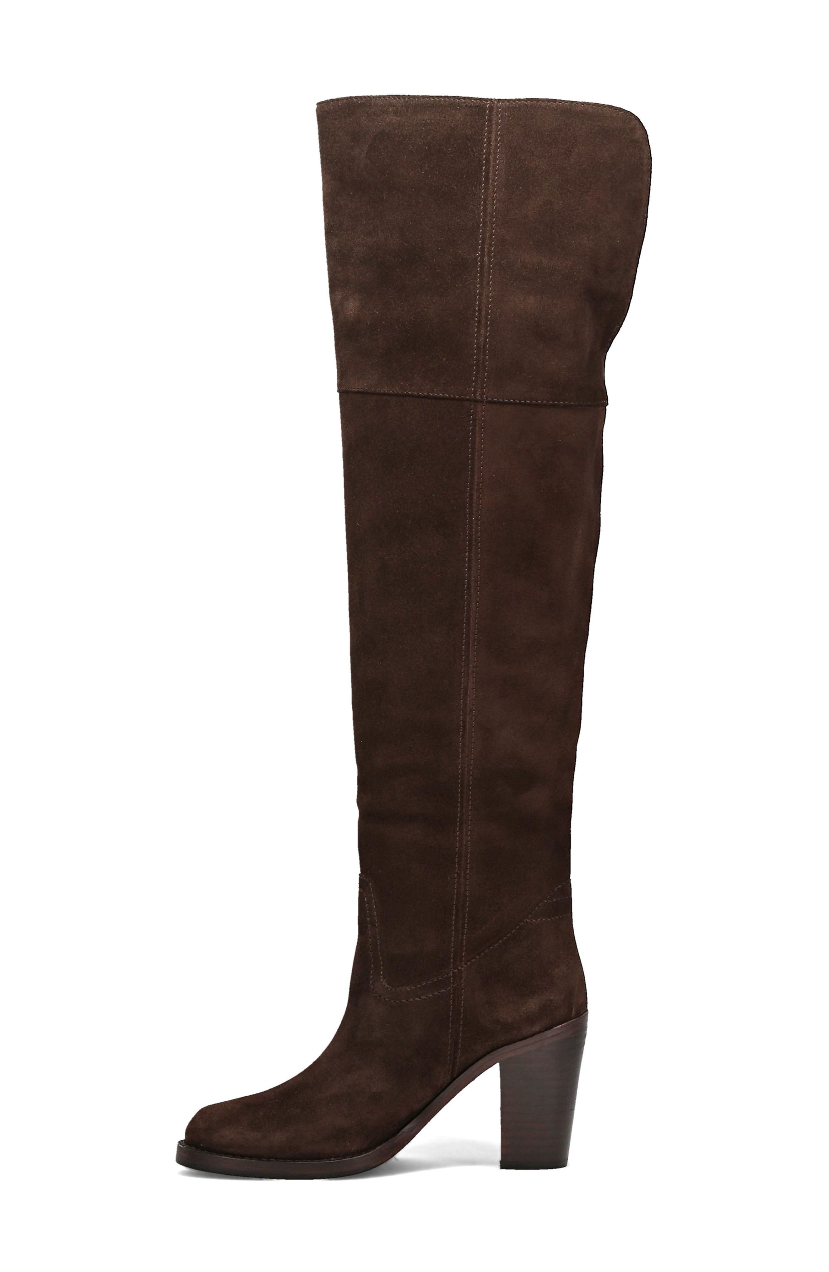 Frye Corinne Over the Knee Boot, Alternate, color, Dark Brown
