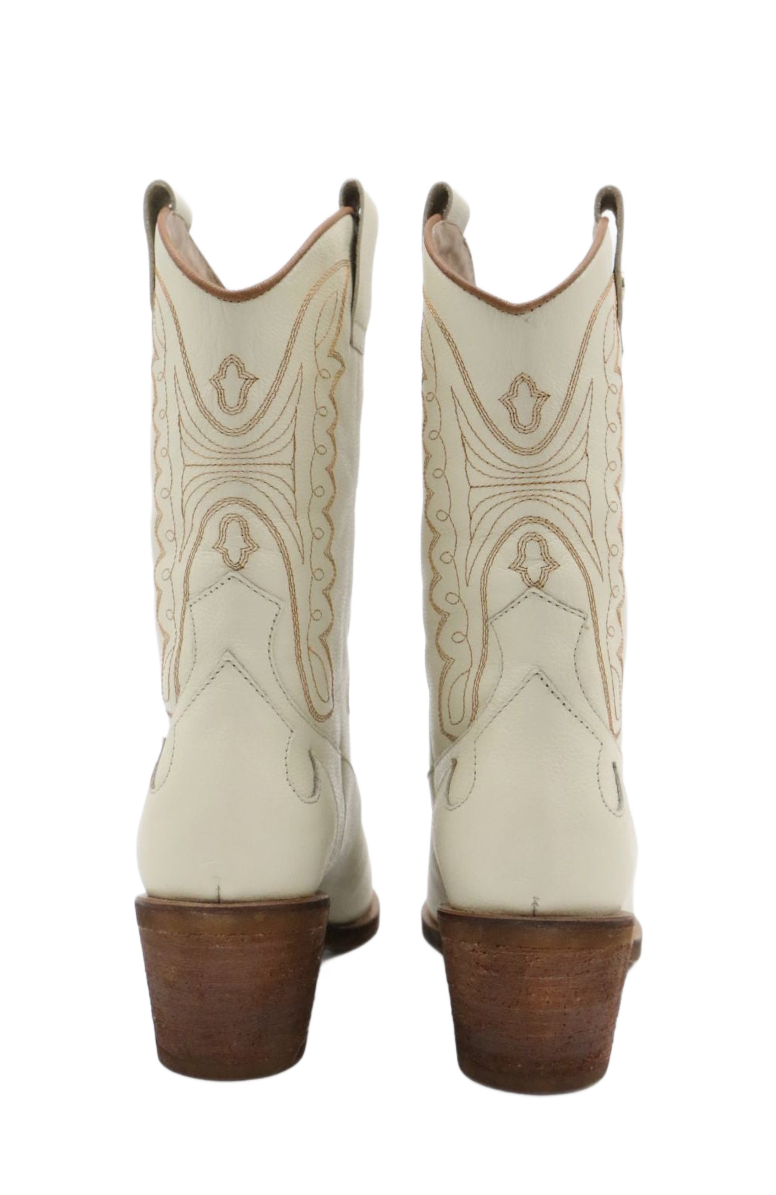 Smooth Unstoppable Western Cowboy Boots, Alternate, color, Ivory