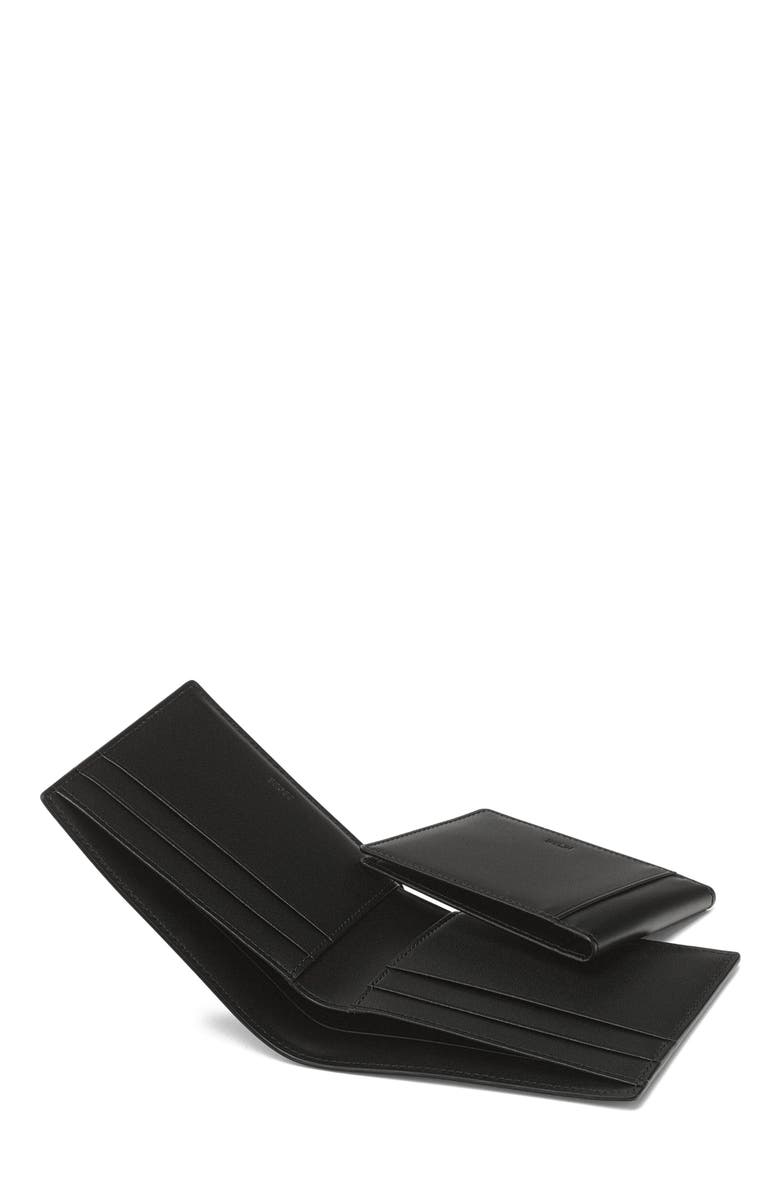 MCM Bifold Wallet in Visetos With Card Case, Alternate, color, Black