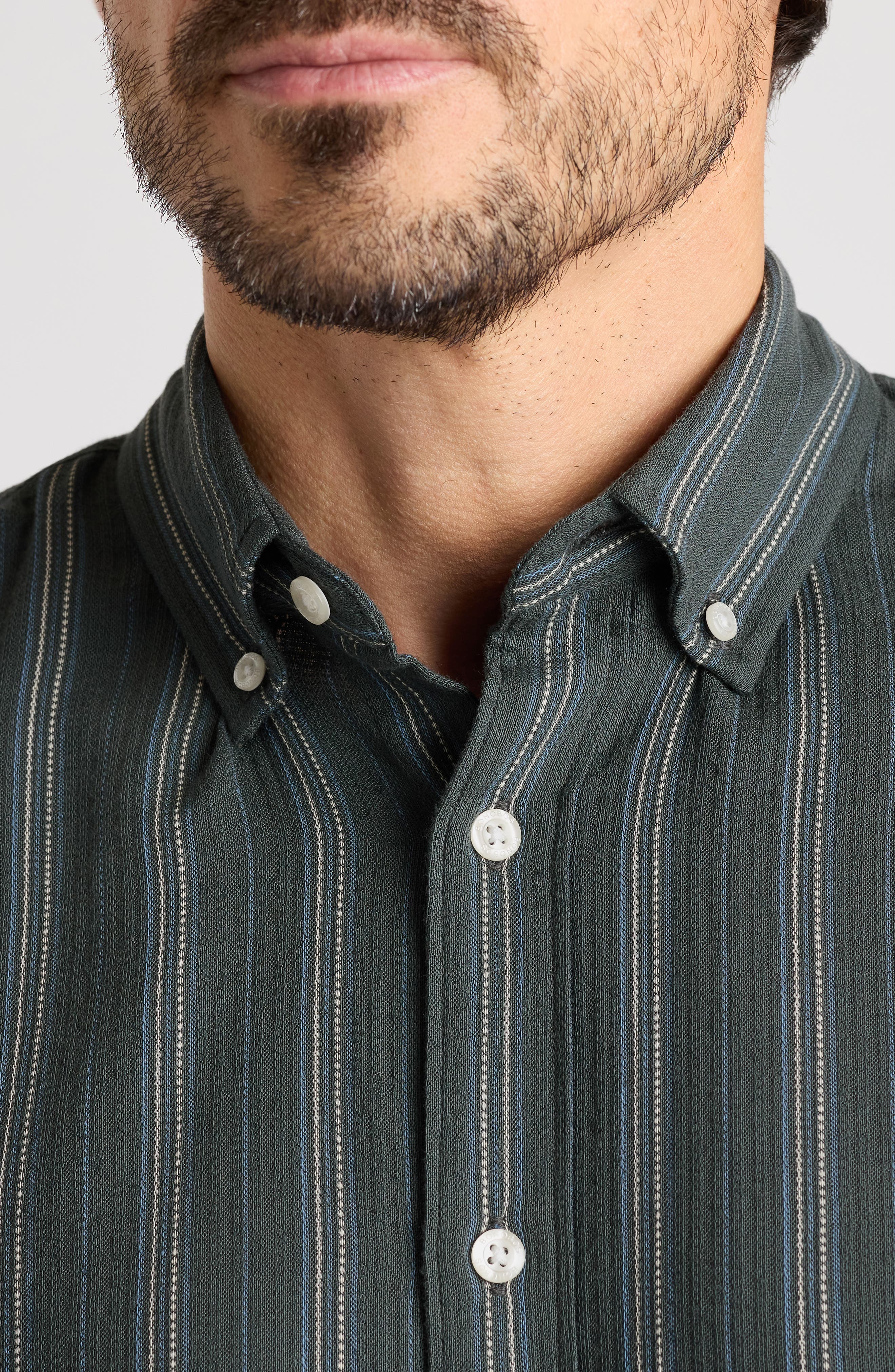 Bonobos Montauk Slim Fit Striped Short Sleeve Shirt (Men) | Nordstrom