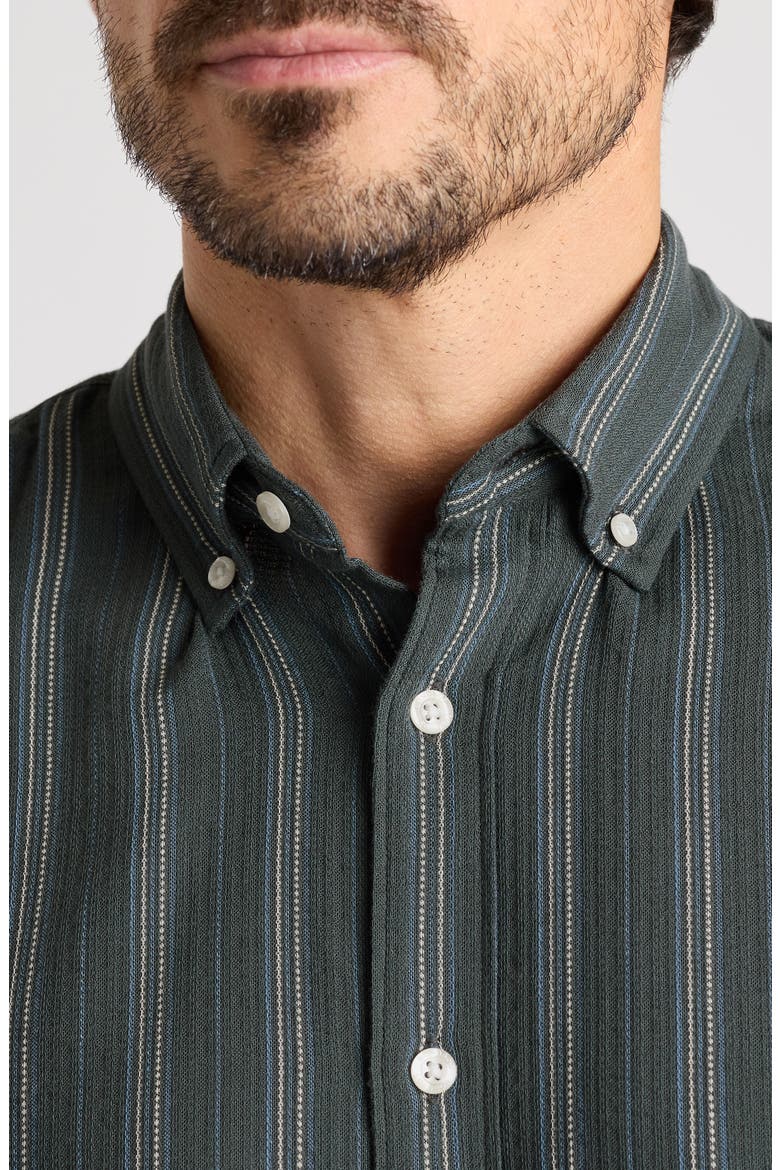 Montauk Slim Fit Striped Short Sleeve Shirt, Alternate, color, URBAN BLUE STRIPE