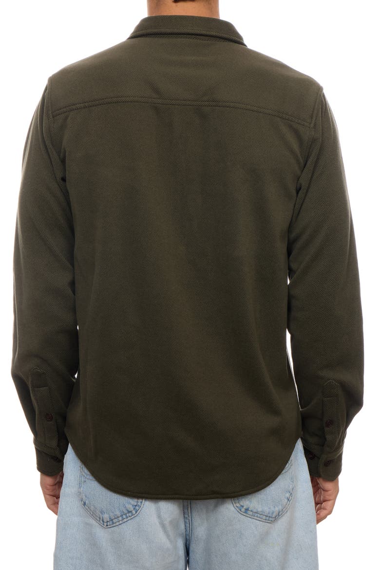 Micro Stripe Button Down Shirt, Alternate, color, OLIVE
