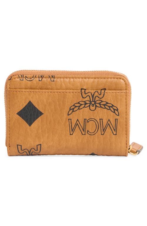 Mcm Aren Zip Wallet In Brown