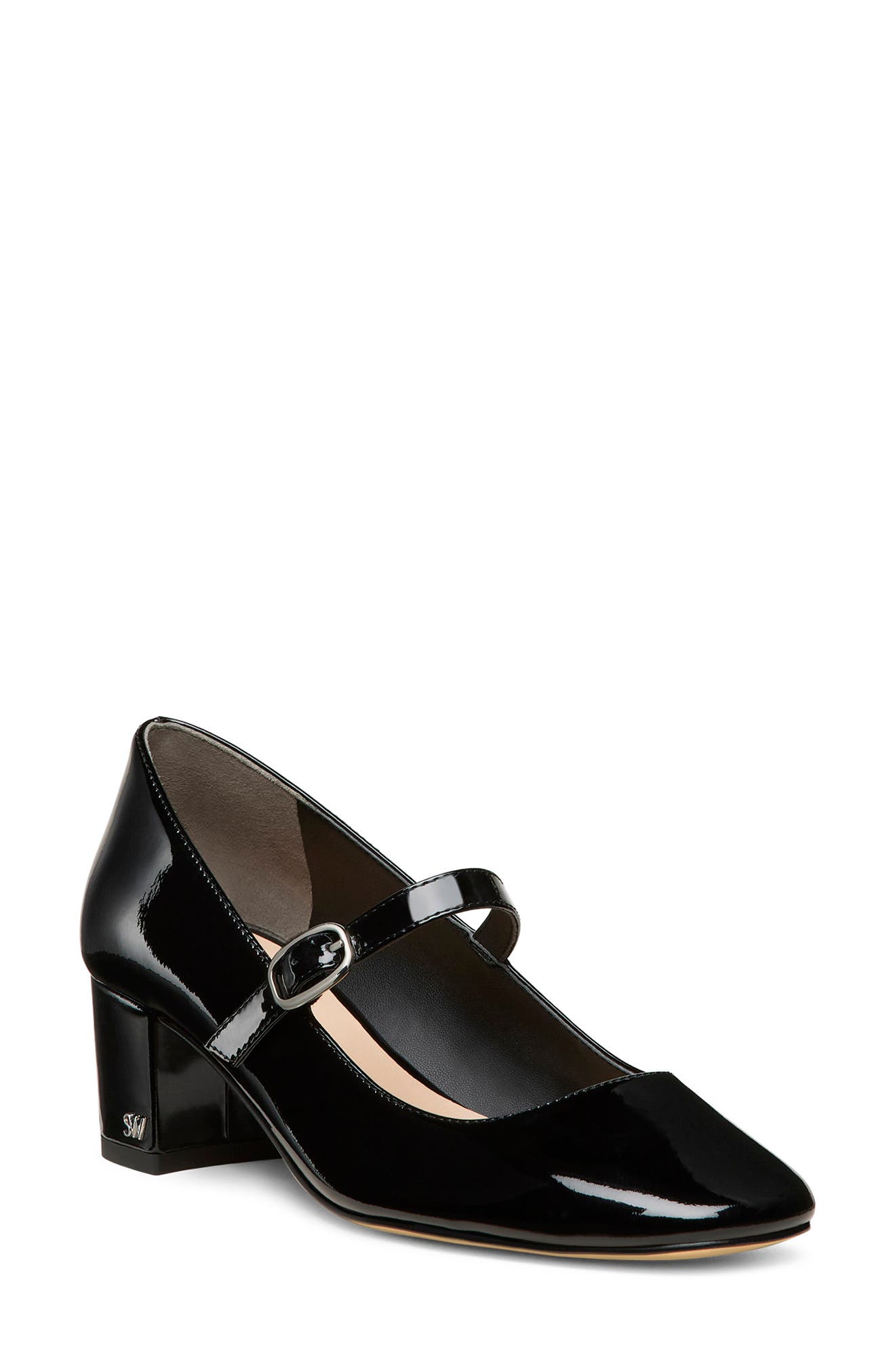 Stuart Weitzman Louise 50 Mary Jane Pump, Main, color, Black