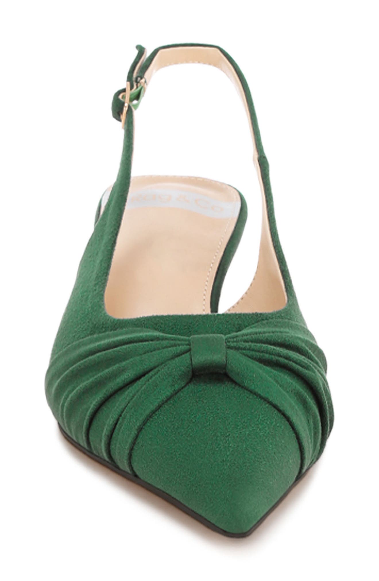 Salvia Slingback Pump, Alternate, color, GREEN SUEDE