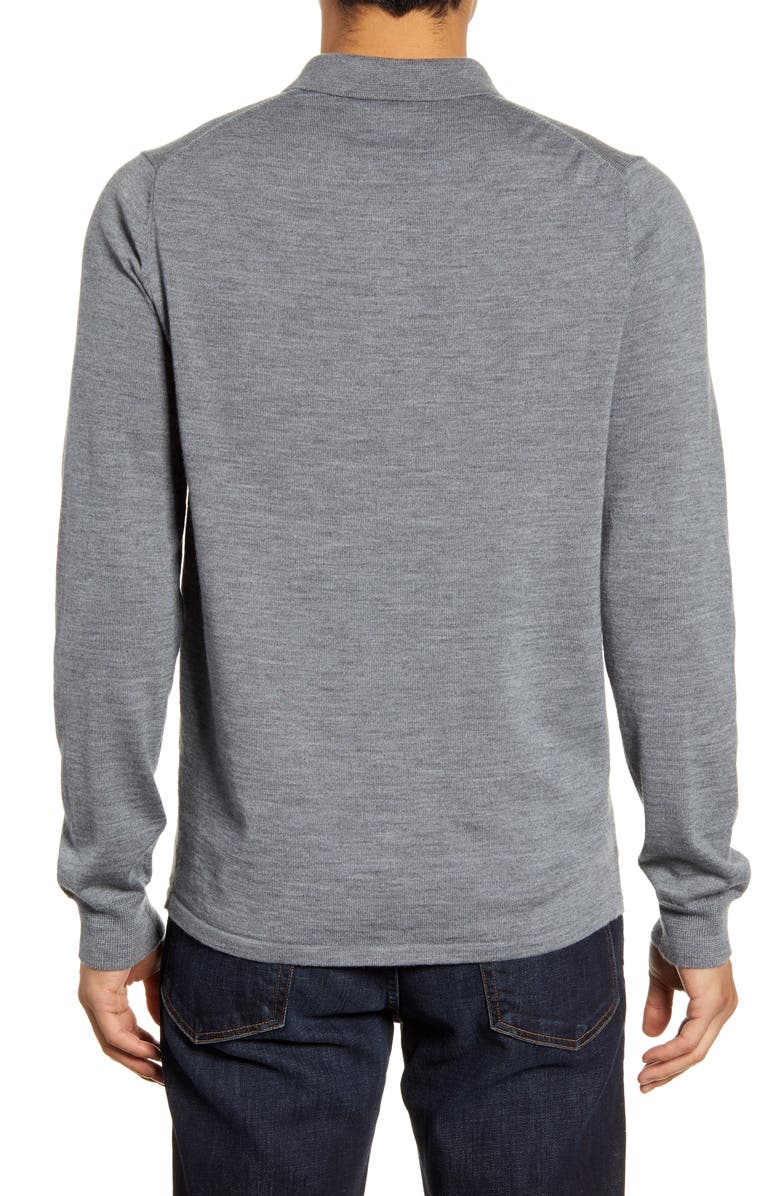 NORDSTROM MEN'S SHOP Merino Wool Polo Sweater, Alternate, color, 