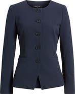 Tahari ASL Collarless Button Jacket