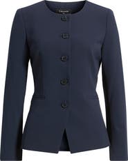 Tahari ASL Collarless Button Jacket