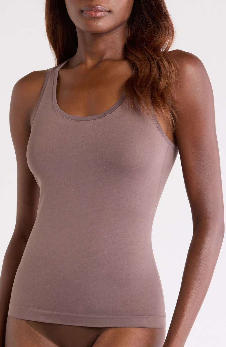 Nordstrom Seamless Layering Tank, Main, color, Grey Plum