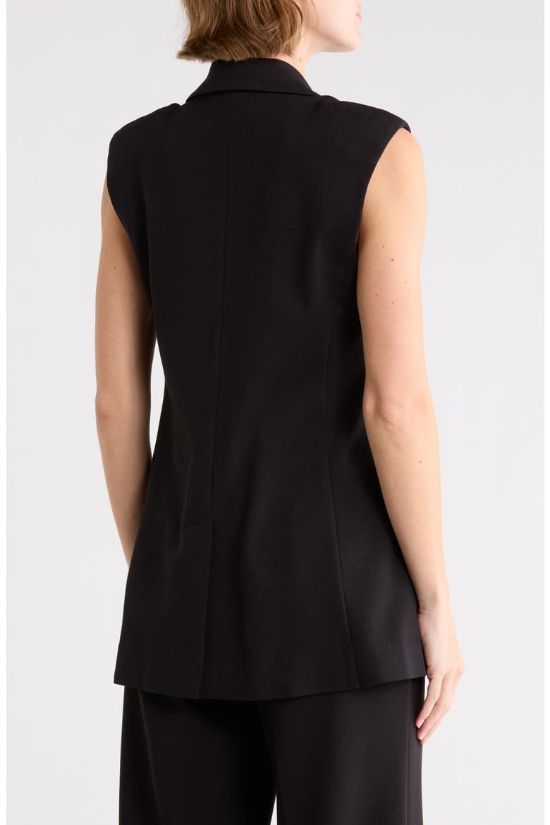 Long Ponte Vest, Alternate, color, BLACK