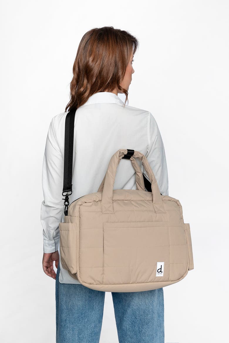 Water-Repellent 7-Compartment Diaper Bag with Changing Mat, Alternate, color, Beige