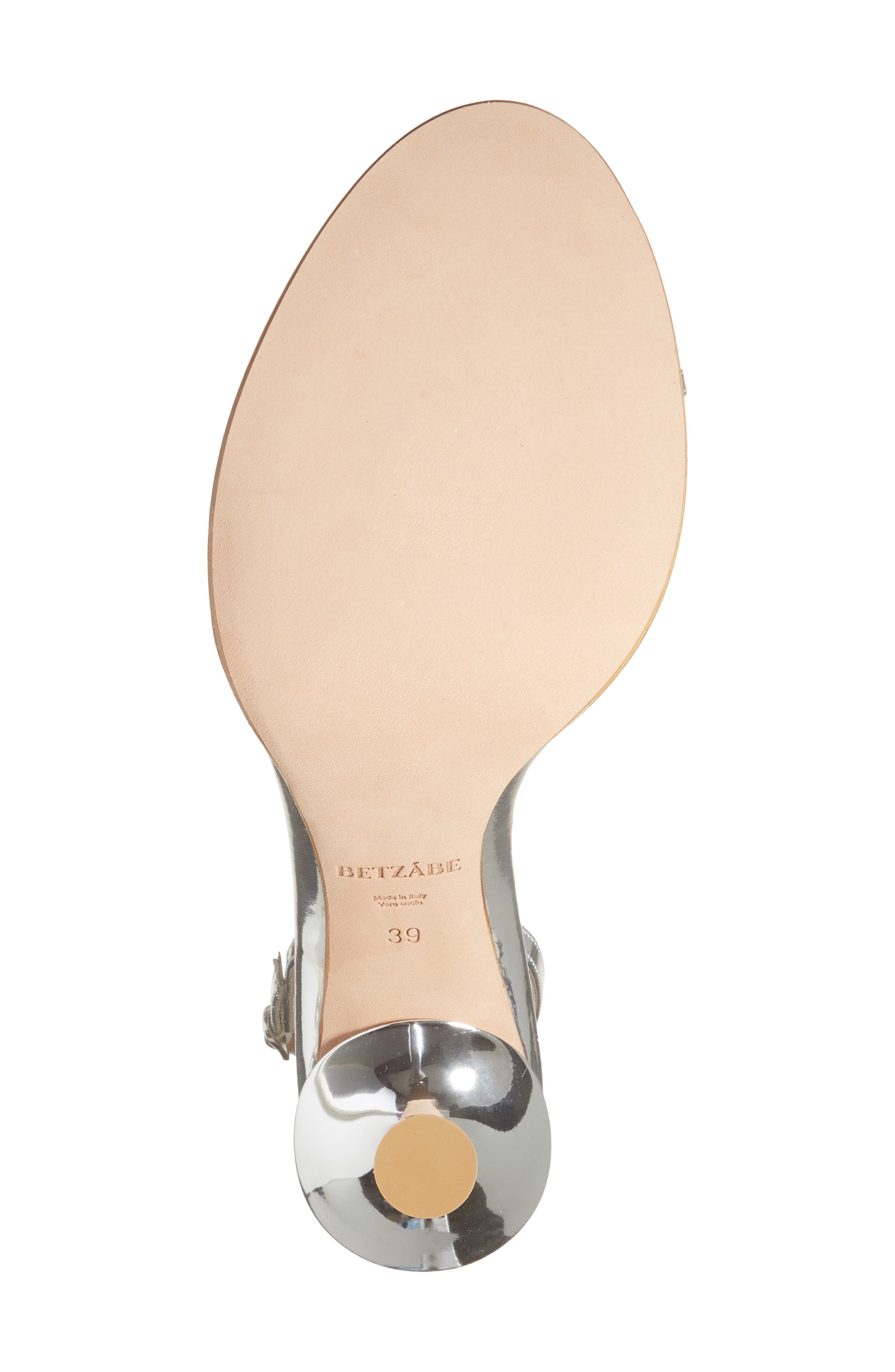 BETZÁBE Bianca Metallic Slingback Sandal, Alternate, color, Silver Mirror