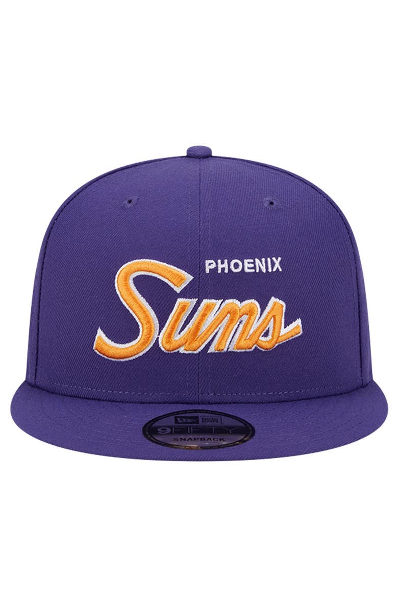 New Era Men's New Era Purple Phoenix Suns Evergreen Script Side Patch 9FIFTY Snapback Hat, Alternate, color, Purple