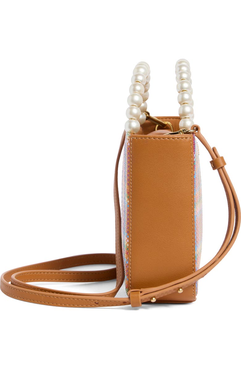 Lele Sadoughi Mini Maya Raffia Tote, Alternate, color, Picnic Plaid