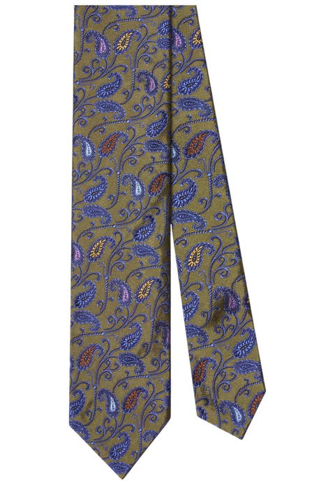 Newman 7 Fold Pine Paisley Necktie