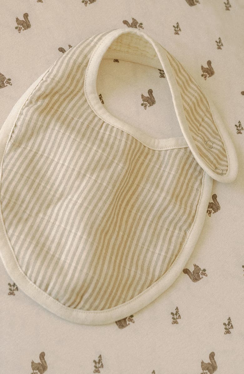 Oilo Assorted 2-Pack Organic Cotton Muslin Bibs, Alternate, color, Eggshell