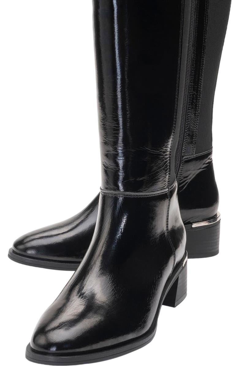 Forever & Always Shoes Rochos Leather Boot, Alternate, color, Black Patent Leather