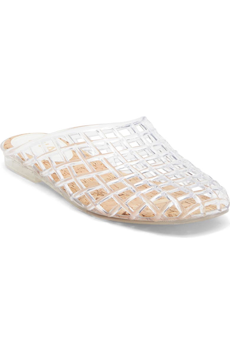MIA Sophie Clear Woven Mule, Main, color, Clear