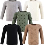 Hudson Baby Warm Long-Sleeve T-Shirt Collection 5-Pack