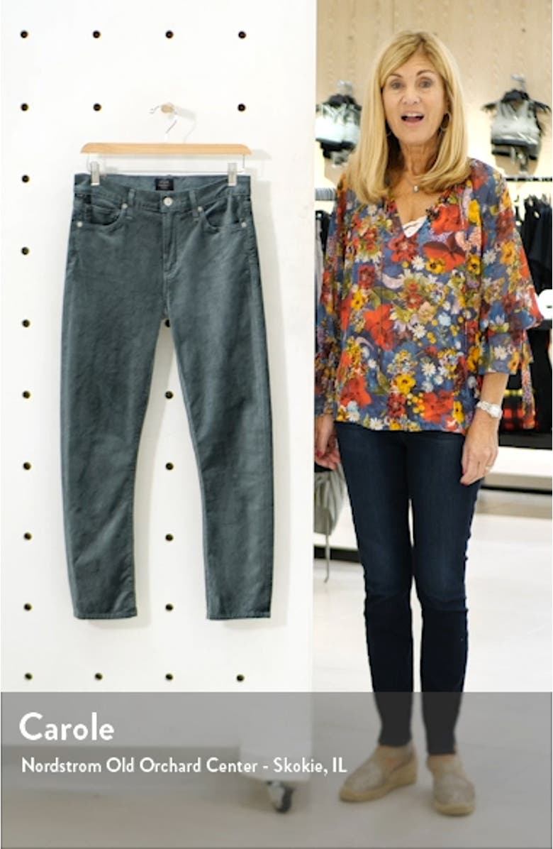 Harlow Ankle Slim Velvet Pants, sales video thumbnail