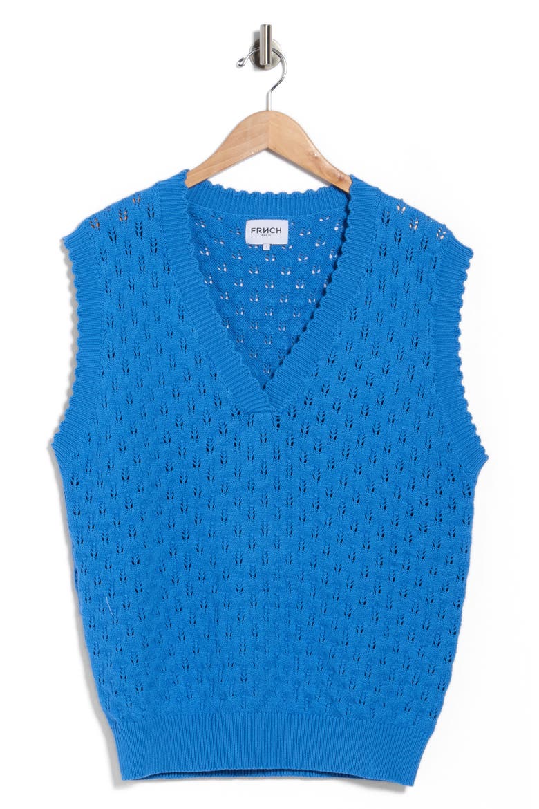 Olarie Sweater Vest, Alternate, color, BLEU