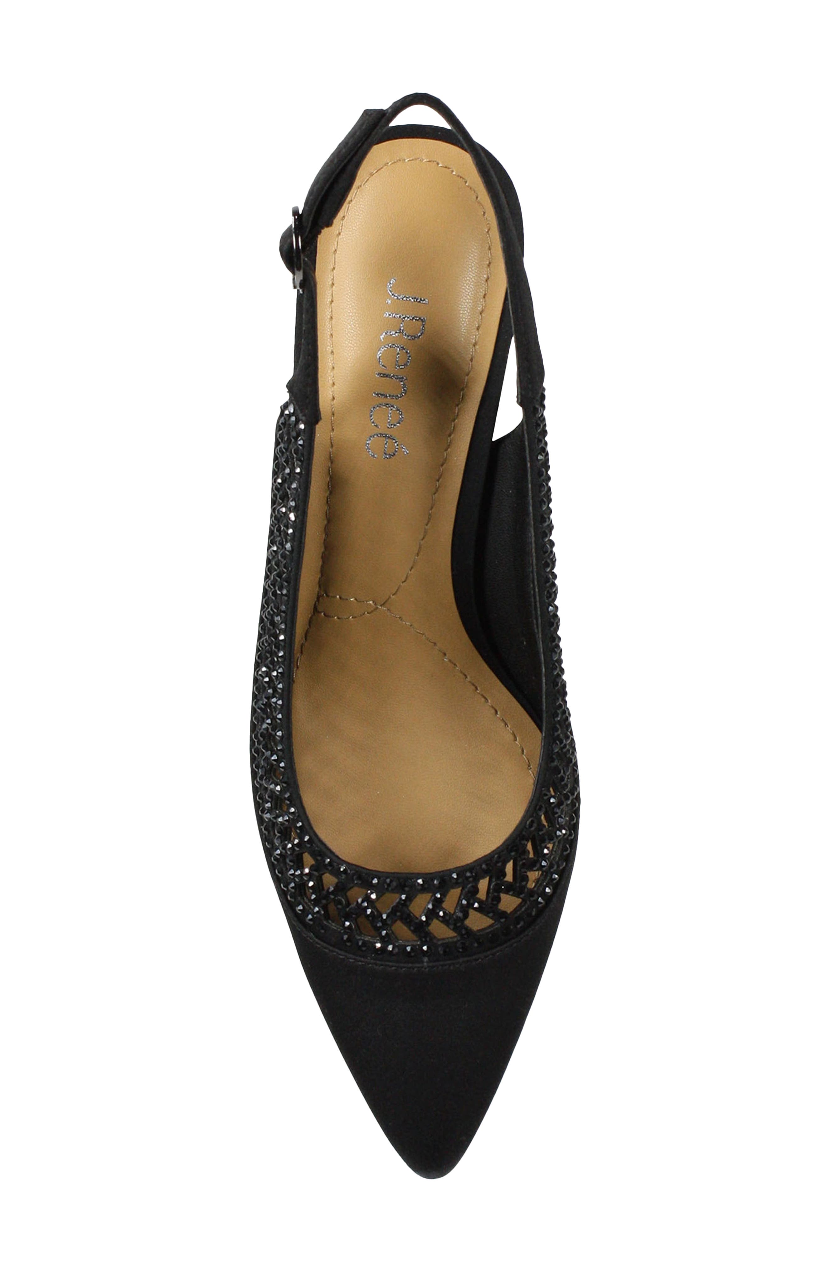 J. Reneé Naiara Crystal Embellished Slingback Pointed Toe Pump, Alternate, color, 