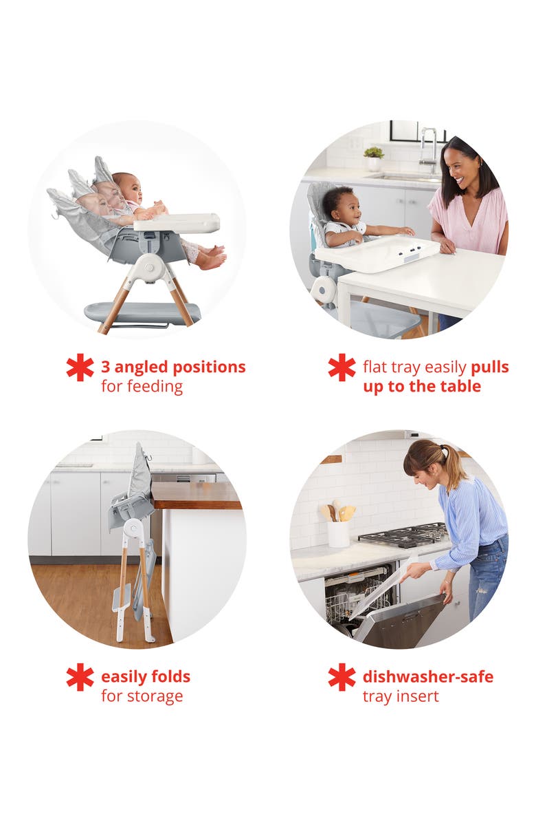 Skip Hop Sit-To-Step Highchair, Alternate, color, Grey/White