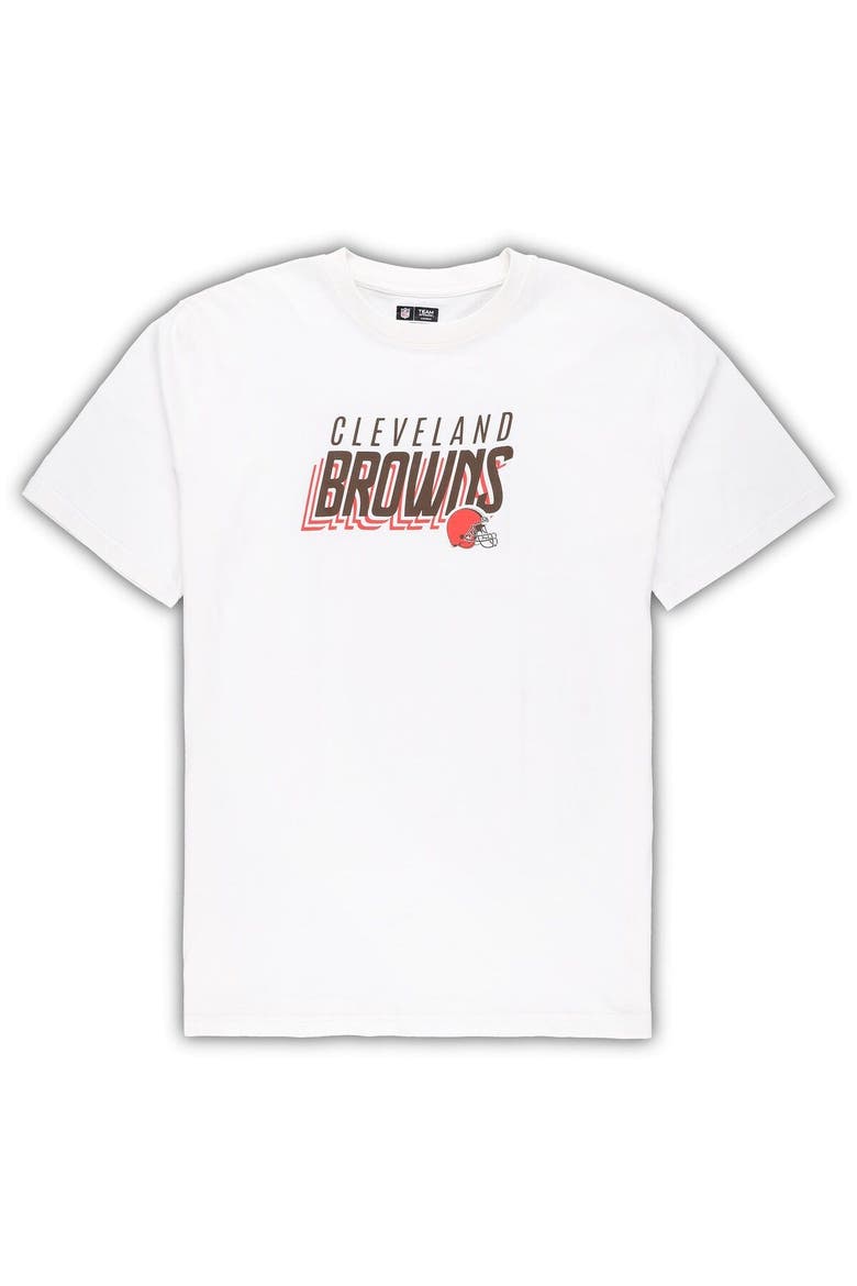 Men's Concepts Sport White/Charcoal Cleveland Browns Big & Tall T-Shirt and Shorts Set, Alternate, color, White