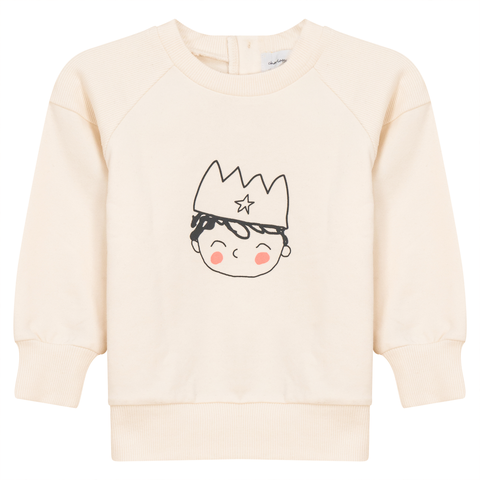 Boy French Fleece Crown Print Sweatshirt (Toddler, Little Kid & Big Kid)