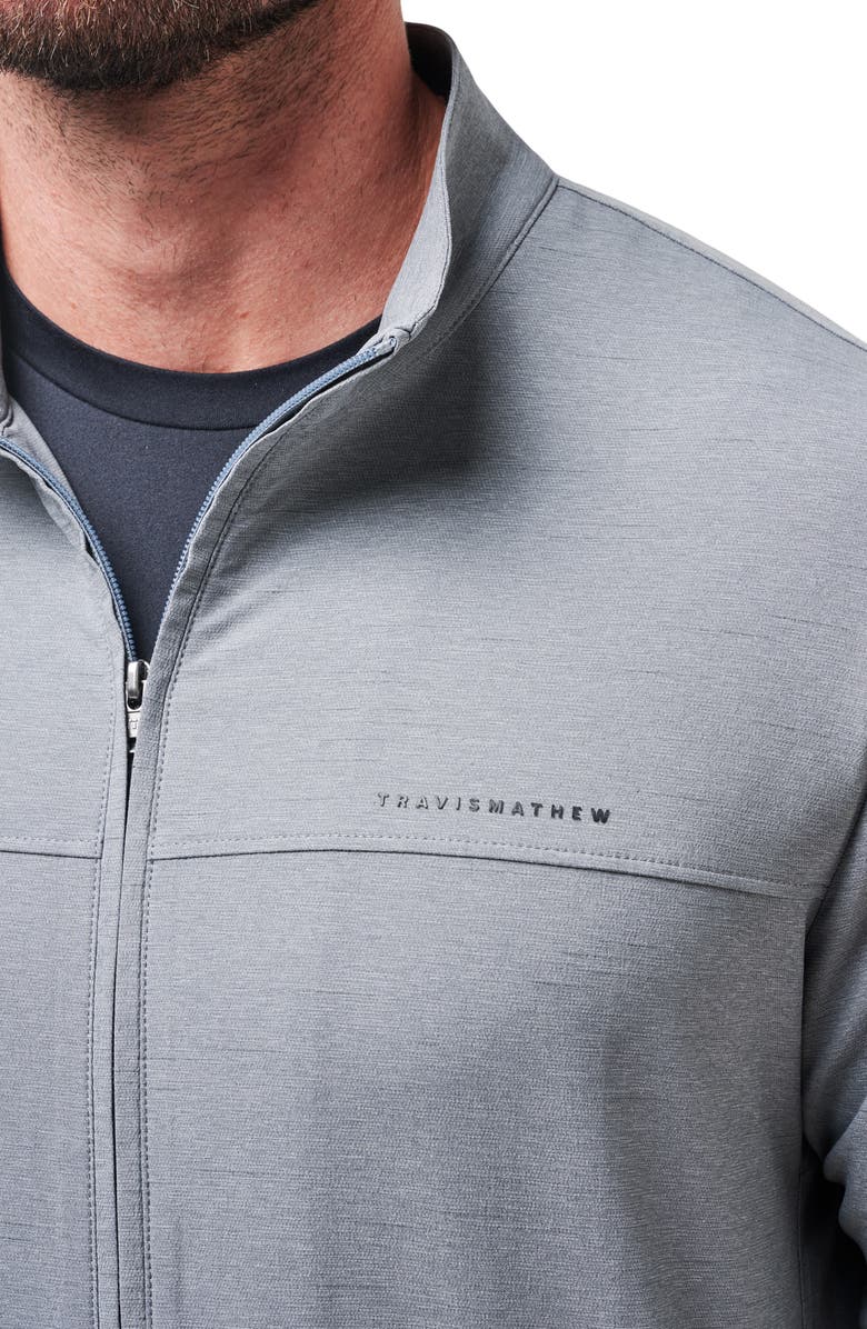 TravisMathew Valley View Zip Jacket, Alternate, color, Heather Grey