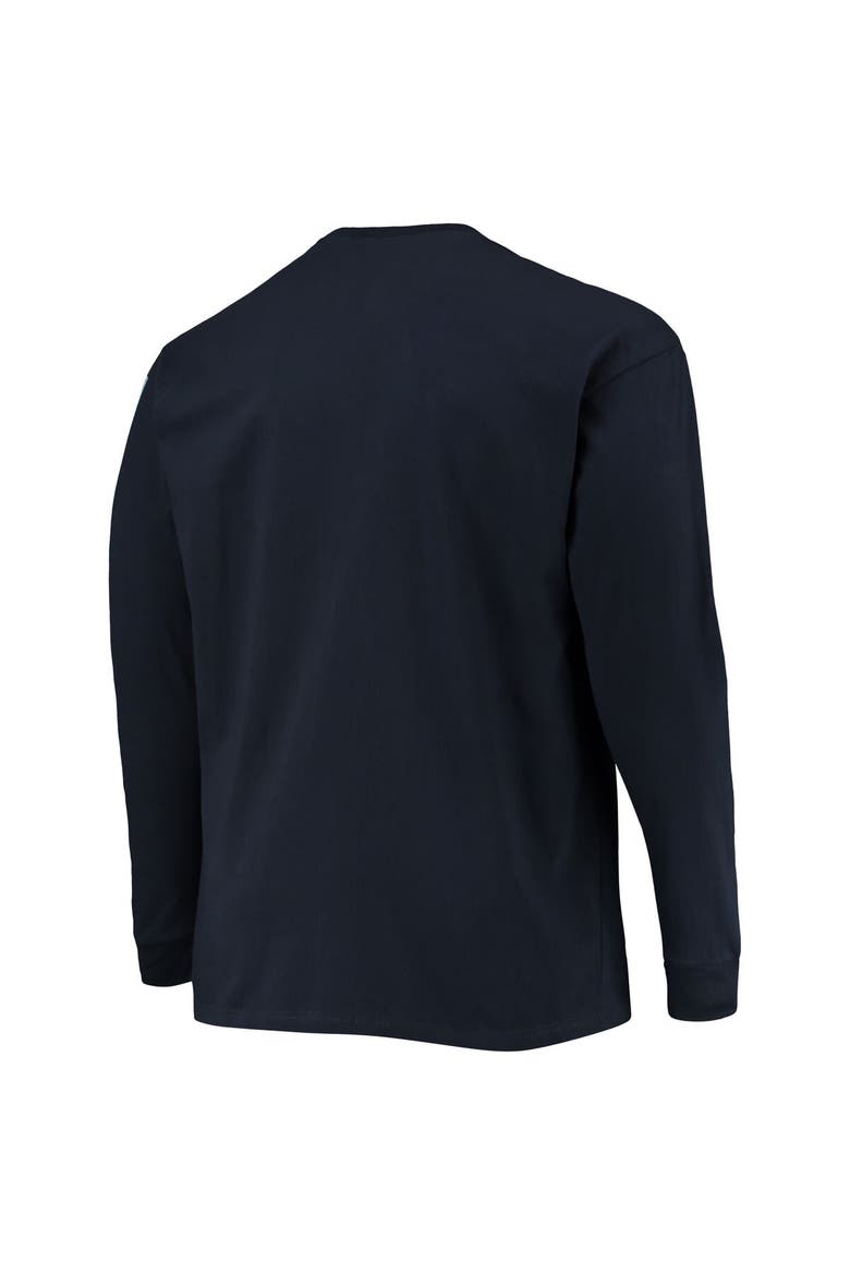 Men's Champion Navy Penn State Nittany Lions Big & Tall 2-Hit Long Sleeve T-Shirt, Alternate, color, Navy