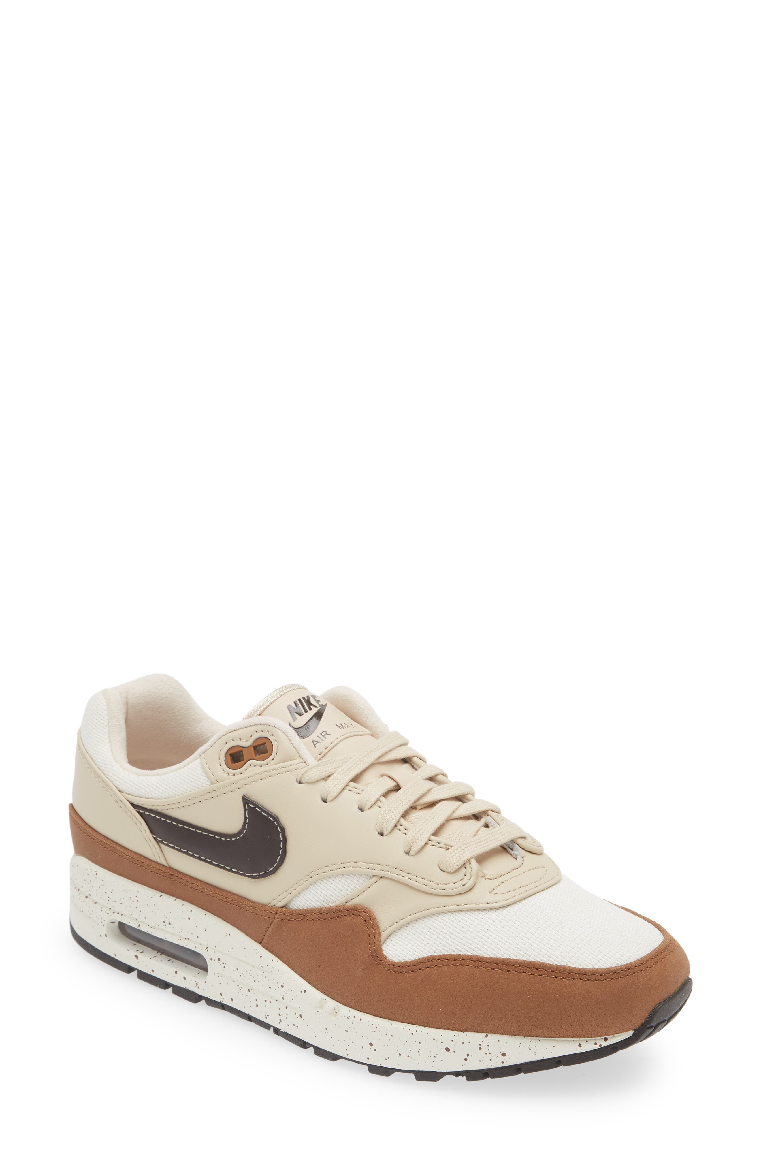 Air Max 1 '87 Sneaker, Main, color, VELVET BROWN/ SAND DRIFT/ SAIL