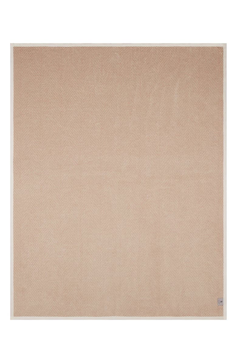 ChappyWrap Harborview Herringbone Throw Blanket, Alternate, color, Tan
