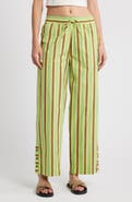 Damson Madder Ritik Tie Waist Wide Leg Organic Cotton Pants